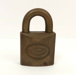 Vintage Antique Corbin Solid Brass Lever Padlock - No Key Au16032