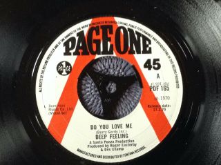 Deep Feeling - Do You Love Me Rare Uk 1970 Demo Promo / Soulful Beat / -