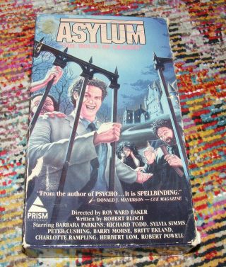Asylum The House Of The Crazies Vhs Horror Movie Prism 1987 1973 Rare Insane