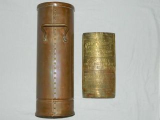 Antique Copper Fire Extinguisher Cane Stand