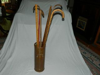 ANTIQUE COPPER FIRE EXTINGUISHER CANE STAND 2