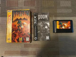 Doom (sega 32x,  1994) Sega Genesis Cd 32x Complete Rare Shooter