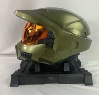 Rare Halo 3 Helmet Legendary Edition with Stand,  HALO ESSENTIALS,  MOVIE,  AND BOOK 2