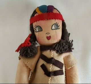 Native American Style Rag Doll Vintage Look