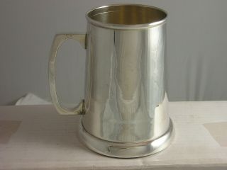 Quality Large Silver Plated Pint Tankard Very Useful And Unusual Item