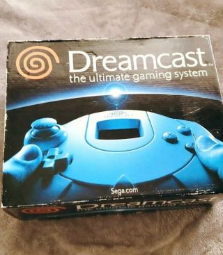 Sega Dreamcast White Console (ntsc) Near Complete Rare Blue Box