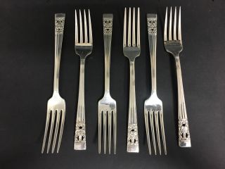 Vintage Set 6 Community Silver Plated Hampton Court Dinner Forks - 2 Available
