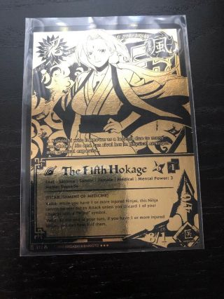 Naruto Cards Tcg Ccg The Fifth Hokage 372 Black Rare Combined
