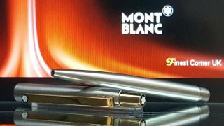Mont Blanc Ballpoint Pen Noblesse Model Functional Rare Silver Gold Vg Con X85