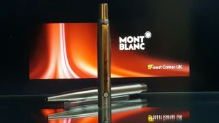 Mont Blanc Ballpoint Pen Noblesse Model Functional Rare Silver Gold VG Con X85 3