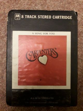 ⭐️rare 8 - Track Tape Cassette The Carpenters A Song For You 1972 Mib