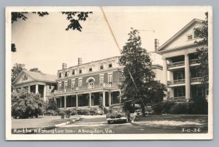 Martha Washington Inn Rppc Abingdon Virginia—rare Vintage Photo—washingtoncounty