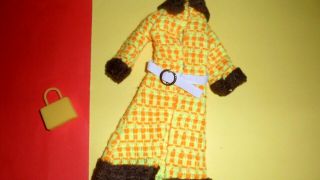 YELLOW COAT CLONE BARBIE SHILLMAN Sindy Maddie Set Mod OUTFIT 1970 ' s clothes 2