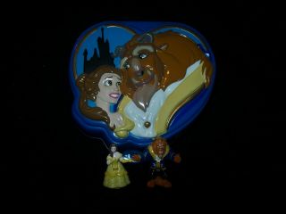 Euc 100 Complete Disney Polly Pocket Beauty And The Beast Playcase 1995