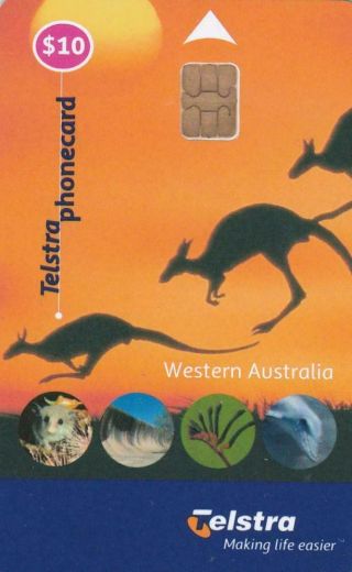 Telstra Smartcard $10 Western Australia Roo Dolphin Numbat Rare Y38
