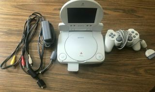 Sony Playstation 1 Psone Ps1 Combo With 5 Inch Lcd - Screen Rare Scph - 141