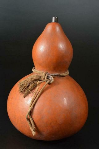 T7413:japanese Wooden Gourd Water Bottle Lucky Items Lucky Charm Tea Ceremony