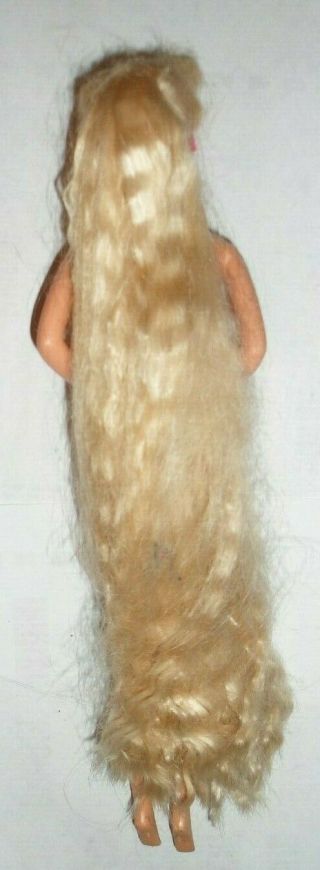 Vintage 1991 TOTALLY HAIR Blonde BARBIE Doll Mattel Long Crimped Hair 3
