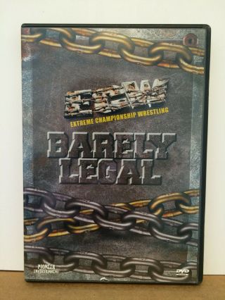 Ecw Wwe Barely Legal (dvd,  2001) Authentic Us Release Rare Oop Sabu Vs Taz Rvd