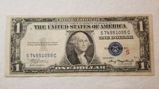 Rare 1935a Experimental One Dollar ($1) Red S Marked Silver Certificate Blue Sl
