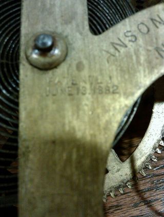 1882 ANTIQUE ANSONIA CAST IRON MANTLE table CLOCK MOVEMENT needs escapement 2