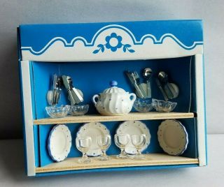 Vintage Bodo Hennig Dollhouse Miniature Table Set