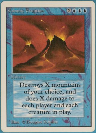 Volcanic Eruption Unlimited Pld Blue Rare Magic Mtg Card (id 91653) Abugames