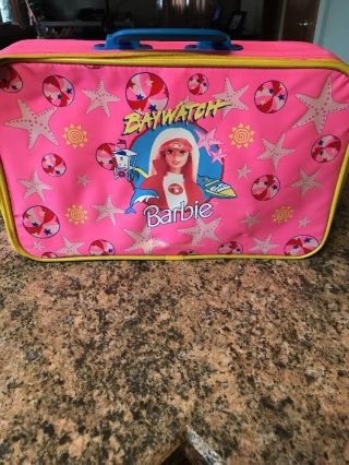 Vintage 1994 Baywatch Barbie Accessory Case With Clothes.