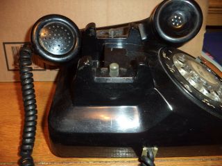 Antique Western Electric,  Bell System Rotary Dial Desk Phone,  Black
