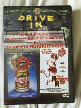 Return Of The Killer Tomatoes/return To Horror High Dvd George Clooney Cult Rare