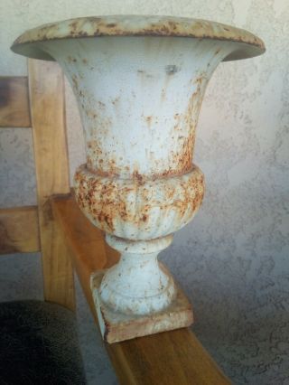 Antique Cast Iron 7 3/4 " Garden Urn