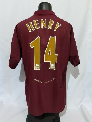 Thierry Henry 14 Arsenal Highbury 2005 - 2006 Home Shirt Jersey Very Rare 1913