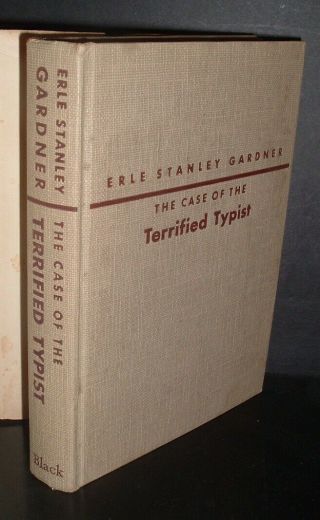 RARE vintage 1950 ' s hb.  THE CASE OF THE TERRIFIED TYPIST by erle stanley gardner 2