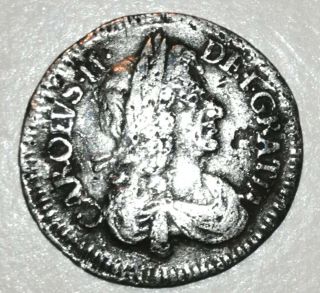 Rare 1679 Britain Silver Threepence 3d Good Detail - Charles Ii -