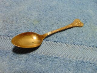 Vintage Brass Childs Spoon,  Wm A.  Rogers,  Oneida,  4 1/2 " Long