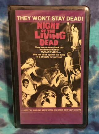 Night Of The Living Dead Vhs George Romero Spotlite Video Tape Rare Horror