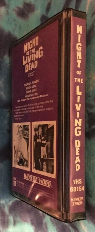 Night Of The Living Dead VHS George Romero SPOTLITE VIDEO Tape RARE Horror 3