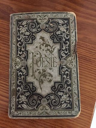 Antique Poesie Poetry Diary Germany Hand Written 1897