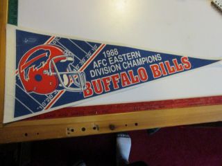 Buffalo Bills 1988 Afc Eastern Division Champions Football Pennant Rare 30 "