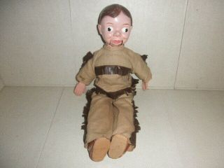 Vintage Rare 1950s Davy Crockett Ventriloquist Doll/dummy Orig Outfit