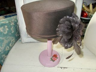 Vintage wooden hat display stand millinery stand painted with Annie Sloan paint 3