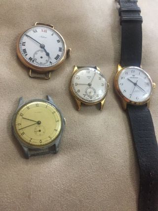 Joblot Rare Vintage Mechanical Wristwatches For Resto Oris Oversize Astra Trench