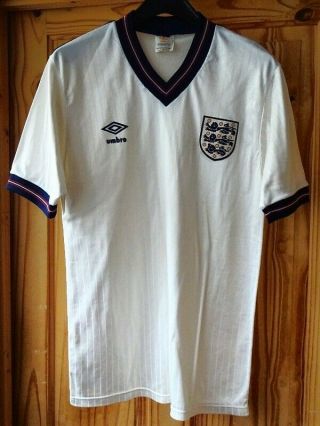 Very Rare England Football Shirt 1986 Umbro World Cup Three Lions Med.  Mens Home