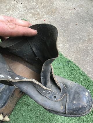 AWESOME Early Antique Old 1900’s.  ?ALL Leather Football Cleats Boots Soccer Cool 2