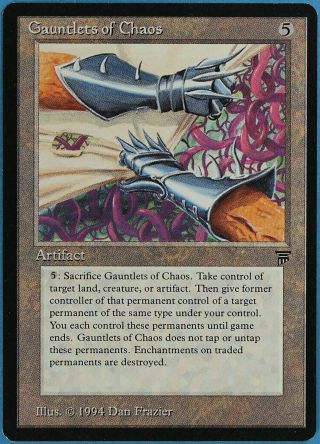 Gauntlets Of Chaos Legends Spld Artifact Rare Magic Card (id 37864) Abugames