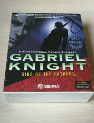 Gabriel Knight: Sins Of The Fathers (pc - Cd / Big Box / Rare,  1993)