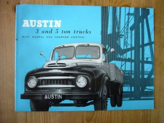 Austin 3 & 5 Ton Trucks Brochure,  1955,  Rare,  Near -