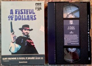 “a Fistful Of Dollars” Vhs Big Box Slide Out Release Rare Clint Western