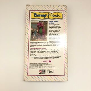 BARNEY & FRIENDS Doctor Barney is Here VHS Rare 2