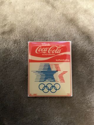 Rare Los Angeles 1984 Olympics Coca Cola Pin Badge Sponsor Partner Large
